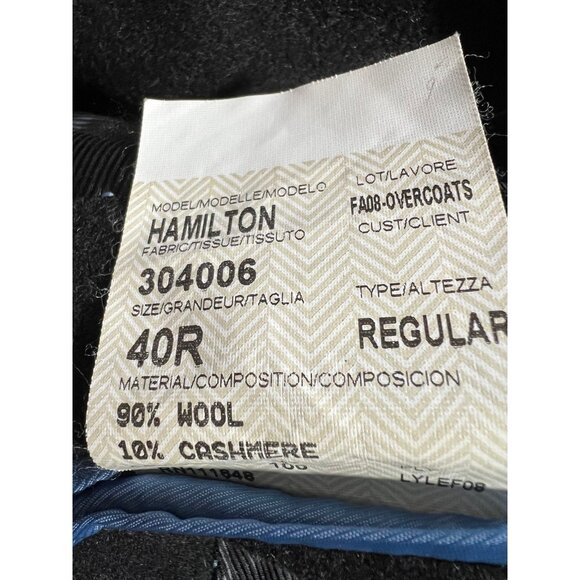 Vintage Weather Report Men’s 40R Wool Cashmere Blend Overcoat Jacket 4 Button - Picture 7 of 12